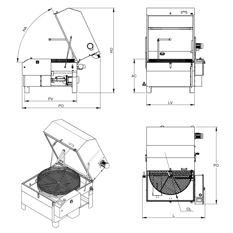 Parts washers with rotary basket, plc and touchscreen - Simplex MEDIUM